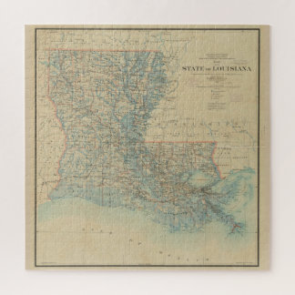 Puzzle Mapa de época de Luisiana (1896)