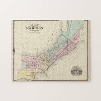 Puzzle Mapa de época de Madison WI (1878)