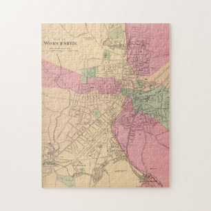 Puzzle Mapa de época de MAMÁES de Worcester (1871)