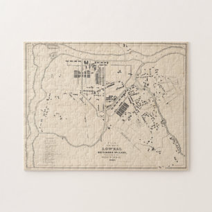 Puzzle Mapa de época de MAMÁES Lowell (1832)