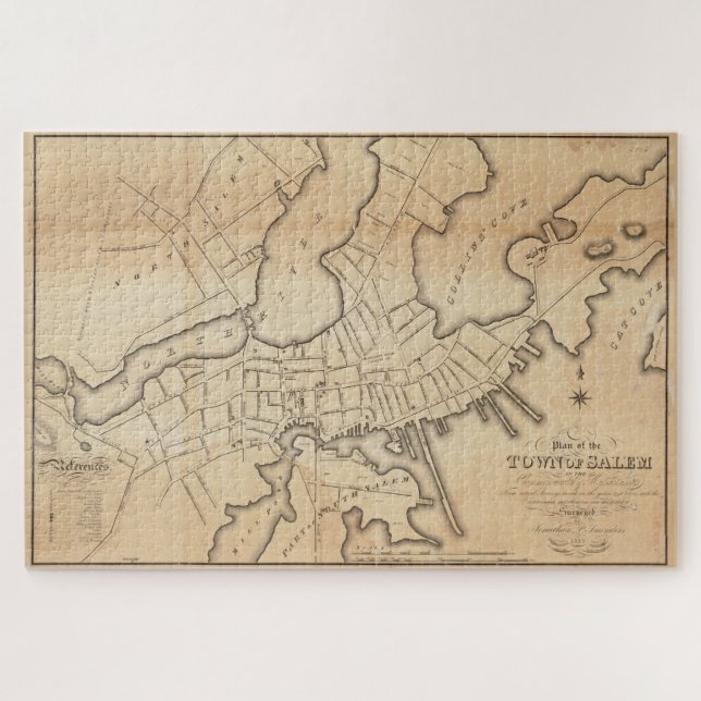 Puzzle Mapa de época de MAMÁES Salem (1820) (Horizontal)
