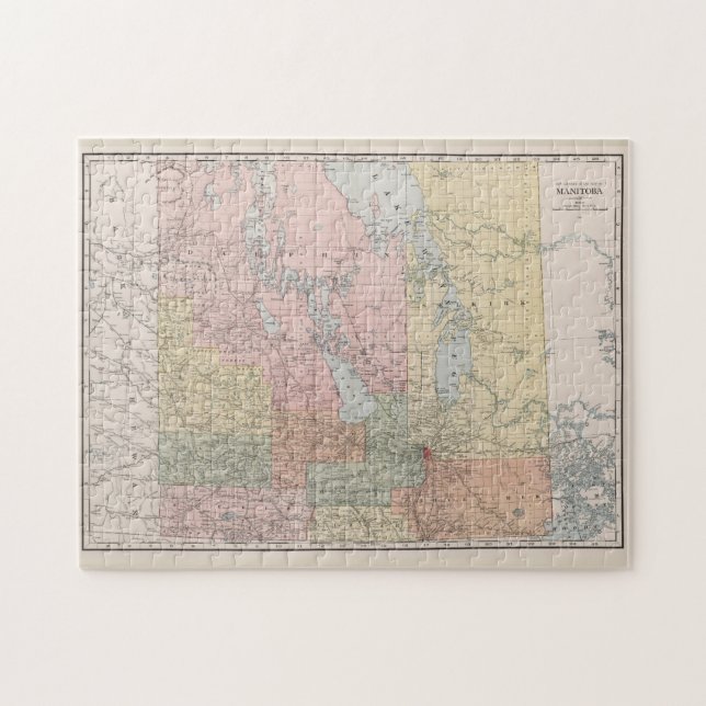 Puzzle Mapa de época de Manitoba (1912) (Horizontal)