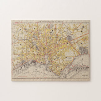 Puzzle Mapa de época de Marsella Francia (1917)