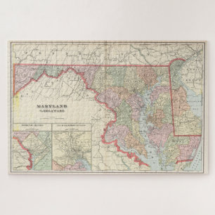 Puzzle Mapa de época de Maryland (1901)