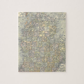 Puzzle Mapa de época de Michigan (1901)