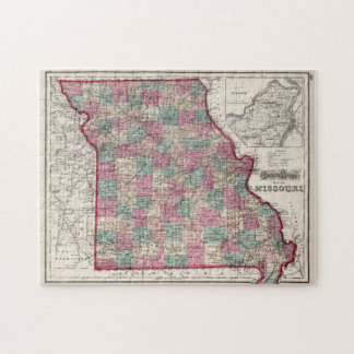 Puzzle Mapa de época de Misuri (1873)