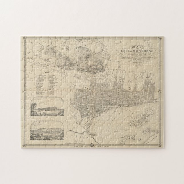 Puzzle Mapa de época de Montreal (1859) (Horizontal)