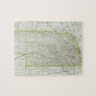 Puzzle Mapa de época de Nebraska (1889)