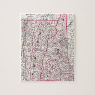 Puzzle Mapa de época de New Hampshire y Vermont (1861)