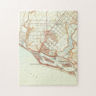 Puzzle Mapa de época de Newport Beach California (1951)