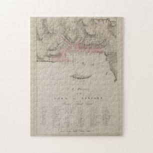 Puzzle Mapa de época de Newport RI (1781)
