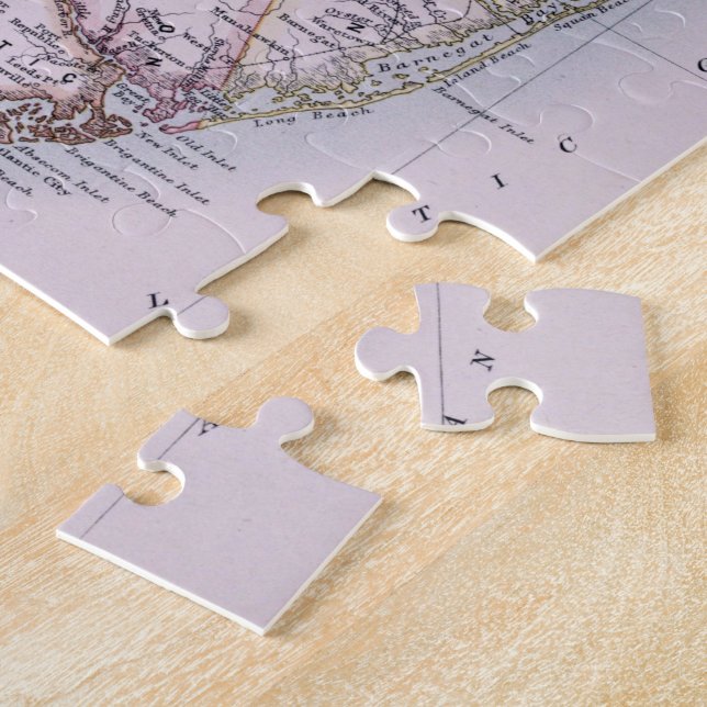 Puzzle Mapa de época de Nueva Jersey (1884) (Lado)