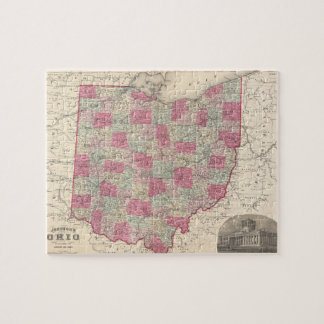 Puzzle Mapa de época de Ohio (1864)
