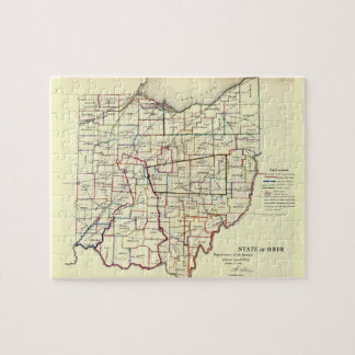 Puzzle Mapa de época de Ohio (1866)