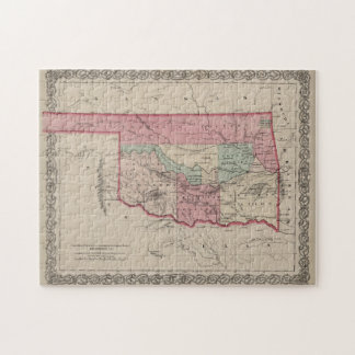 Puzzle Mapa de época de Oklahoma (1869)