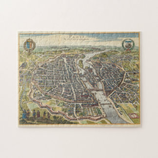 Puzzle Mapa de época de París Francia (1655)