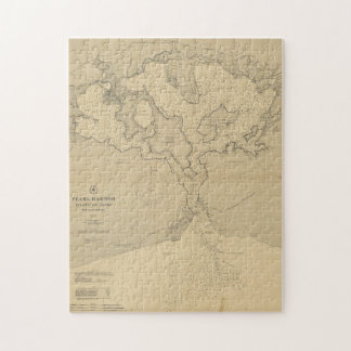 Puzzle Mapa de época de Pearl Harbor HI (1907)