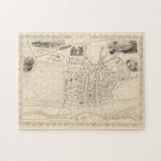 Puzzle Mapa de época de Perth Scotland (1851)