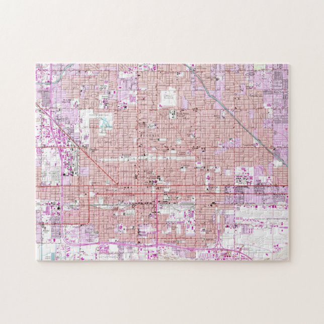 Puzzle Mapa de época de Phoenix Arizona (1952) 2 (Horizontal)