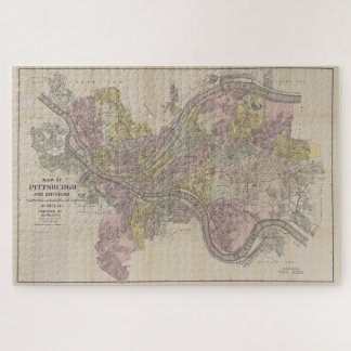 Puzzle Mapa de época de Pittsburgh PA (1919)
