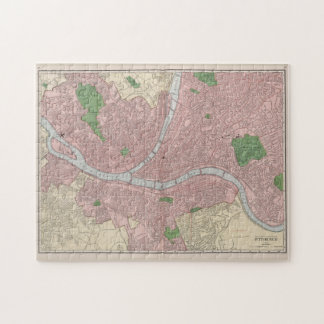 Puzzle Mapa de época de Pittsburgh Pennsylvania (1912)