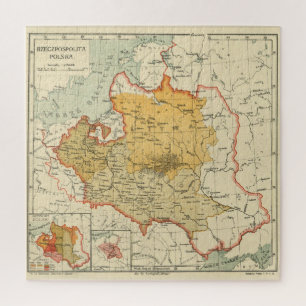 Puzzle Mapa de época de Polonia (1921)