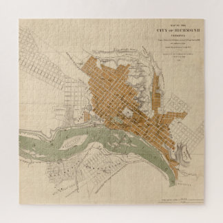 Puzzle Mapa de época de Richmond VA (1864)