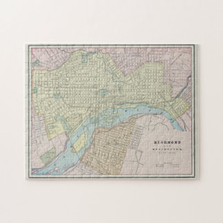 Puzzle Mapa de época de Richmond VA (1901)