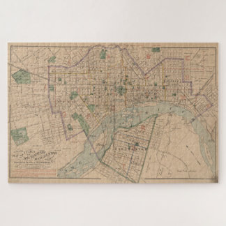 Puzzle Mapa de época de Richmond Virginia (1876)