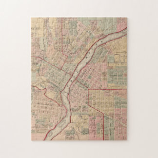Puzzle Mapa de época de Rockford IL (1886)