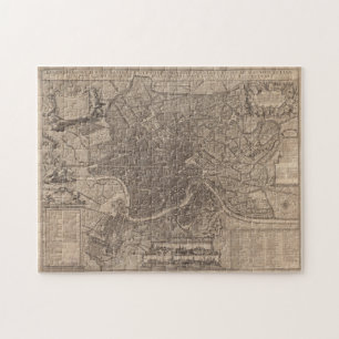 Puzzle Mapa de época de Roma Italia (1730)