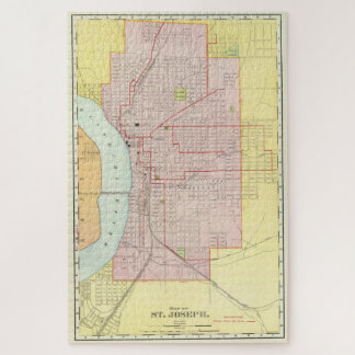 Puzzle Mapa de época de San José Misuri (1897)