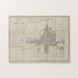 Puzzle Mapa de época de Santa Ana CA (1907)