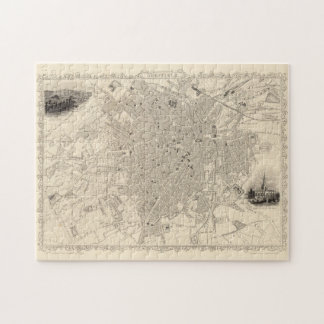 Puzzle Mapa de época de Sheffield England (1851)