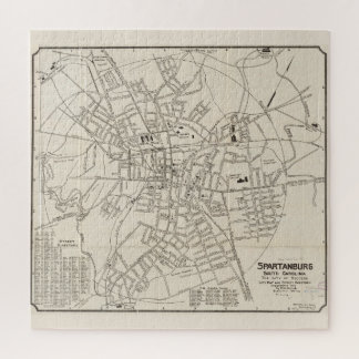 Puzzle Mapa de época de Spartanburg SC (1918)