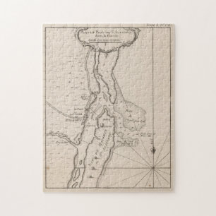 Puzzle Mapa de época de St Augustine FL (1764)