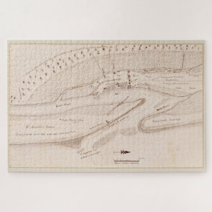 Puzzle Mapa de época de St Augustine FL (1819)