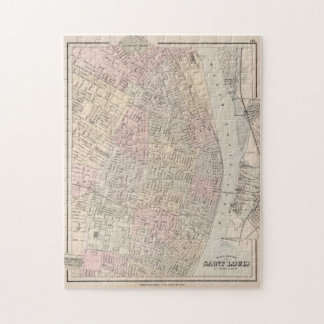 Puzzle Mapa de época de St Louis MO (1884)