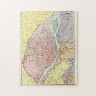 Puzzle Mapa de época de St Louis MO (1897)
