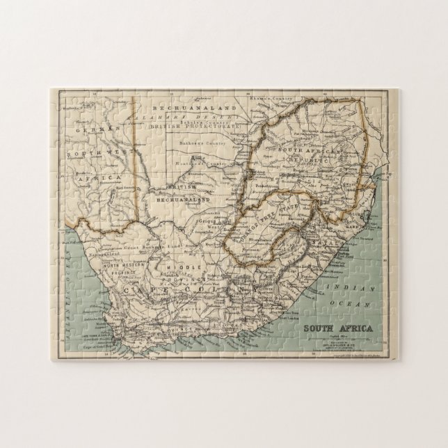 Puzzle Mapa de época de Sudáfrica (1889) (Horizontal)
