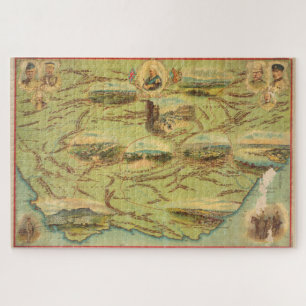 Puzzle Mapa de época de Sudáfrica (1900)