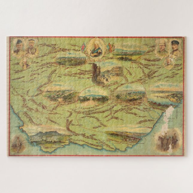 Puzzle Mapa de época de Sudáfrica (1900) (Horizontal)