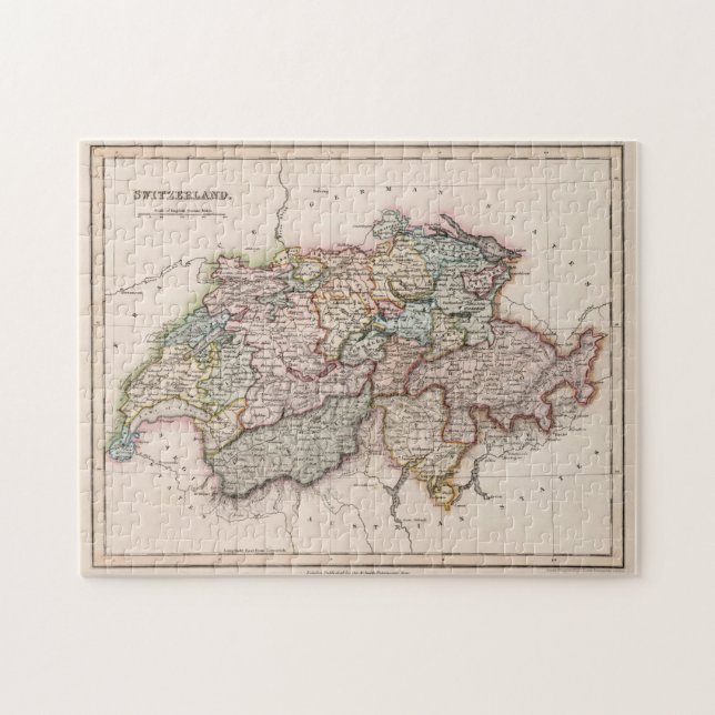 Puzzle Mapa de época de Suiza (1832) (Horizontal)