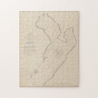 Puzzle Mapa de época de Tampa Bay FL (1855)