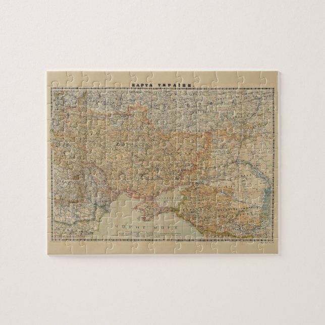 Puzzle Mapa de época de Ucrania (1918) (Horizontal)