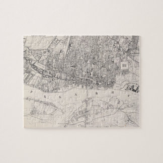 Puzzle Mapa de época de Varsovia Polonia (1836)