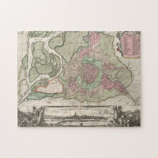 Puzzle Mapa de época de Viena Austria (1716)