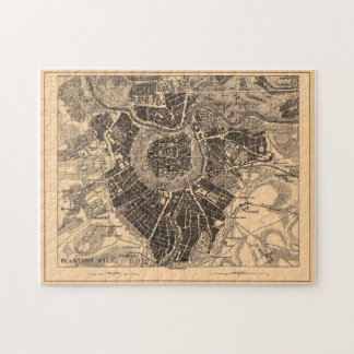 Puzzle Mapa de época de Viena Austria (1907)