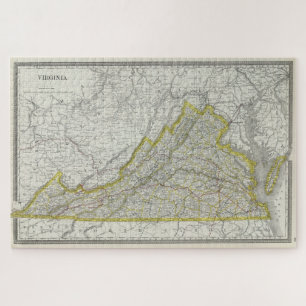 Puzzle Mapa de época de Virginia (1889)
