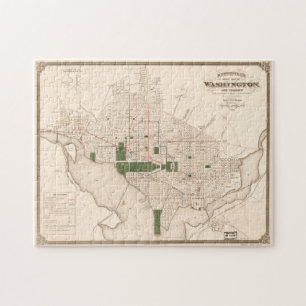 Puzzle Mapa de época de Washington DC (1876)